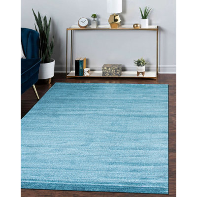 Tapis bleu tissé à la main Kelbark