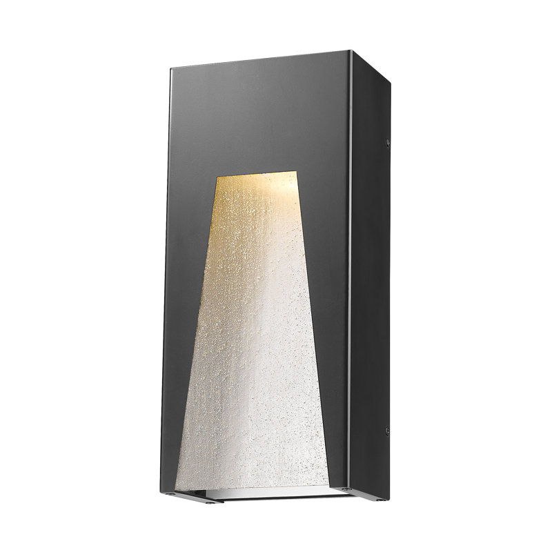 Luminaire à cloison d'extérieur à DEL Robstown, H 13,25 po x l 6 po x P 3,63 po, Argent, bronze