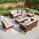 All Weather Wicker/Rattan 8 - Person Seating Group with Cushions