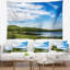 Tapisserie en polyester de la plage de l’océan de côte pacifique avec accessoires suspendus inclus-28490432