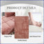 Canapé modulaire en L 98,42 pouces avec méridienne modulaire en L en chenille doux, sans assemblage, poches latérales pour le salon | Chenille | Dossier rembourré | Rose-836102881