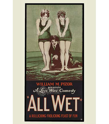 « all mouillé », affiche rétro