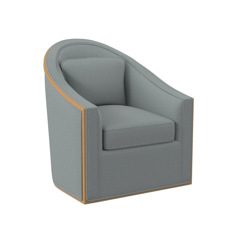 Fauteuil pivotant Academy, Ambre, Mélange de polyester Maya cyan