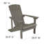 Foyer étoile et lune avec housse en filet et 2 chaises Adirondack en résine de polyester-520550712