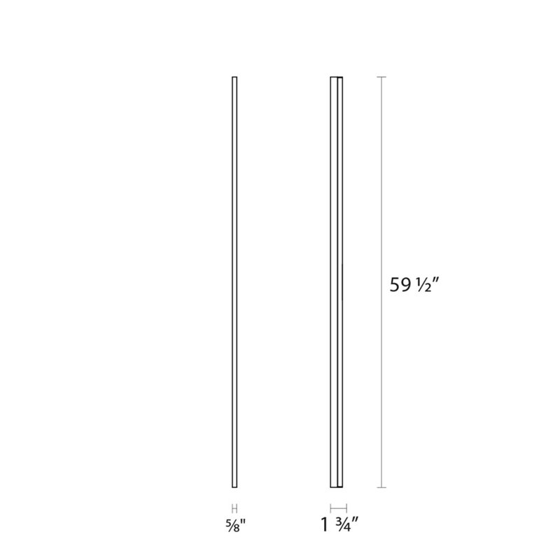 Stiletto Lungo Dimmable LED Bath Bar, Bright Satin Aluminum