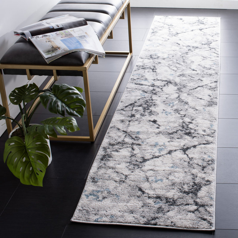 Ethellee Performance Abstract Rug, Runner 2' x 9'