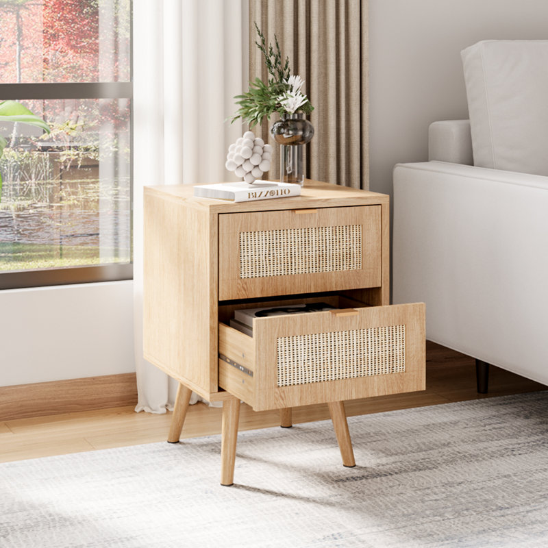 40cm W Solid Wood Bedside Table