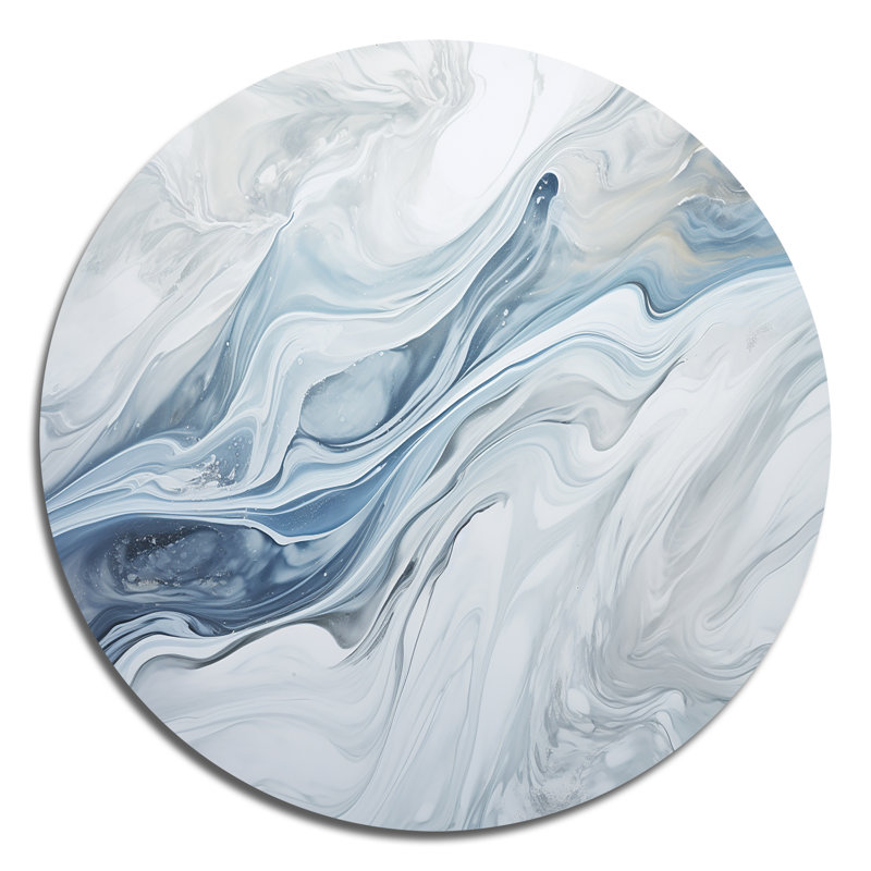 Cionna - Paysages, art mural rond en métal, H 23 po x l 23 po