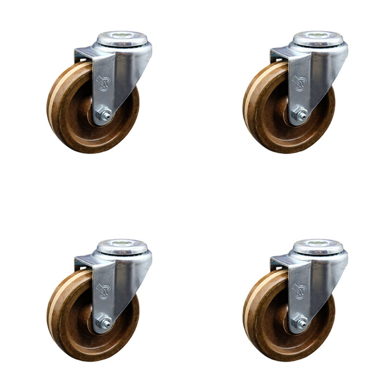 Ensemble de roulettes pivotantes SS High Temp