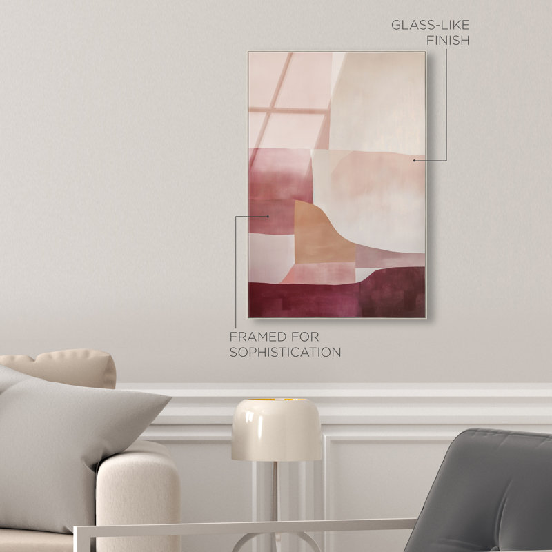 Ruby Dreams II High-Gloss Frameless Acrylic Glass Wall Art Abstract Print by Oliver Gal, Ready to Hang, 10 x 15, 46"H x 31"W
