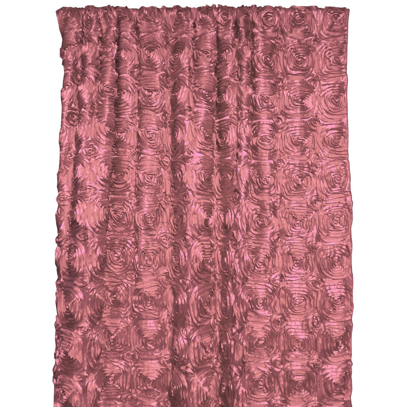 Rideau obscurcissant en polyester Pekanbaru, L 54 po x L 72 po, Vieux rose
