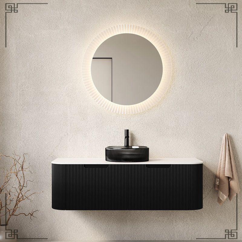 Wall Mounted With Glass Top
