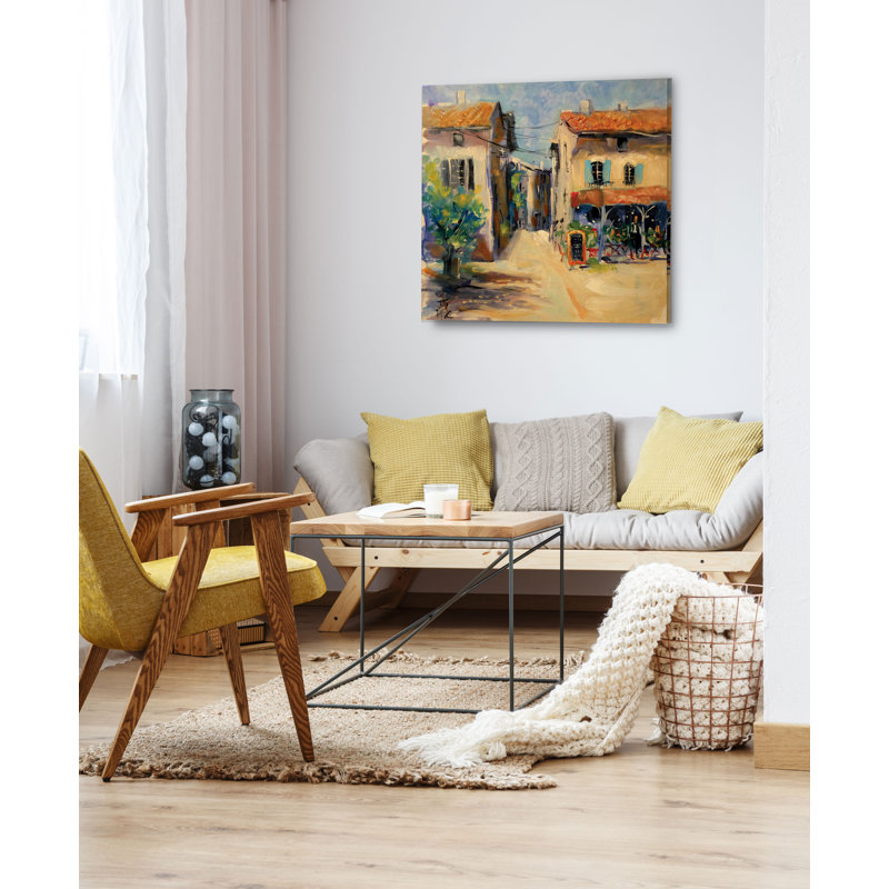 « france i », peinture, H 24 po x l 24 po x P 1,5 po, Toile tendue