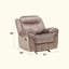 Fauteuil inclinable en velours bicolore-295974541