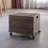 Rolling Filing Cabinet, Espresso - Water Hyacinth File Organizer with Lid and Locking Wheels, Cabinets for Hanging Folders