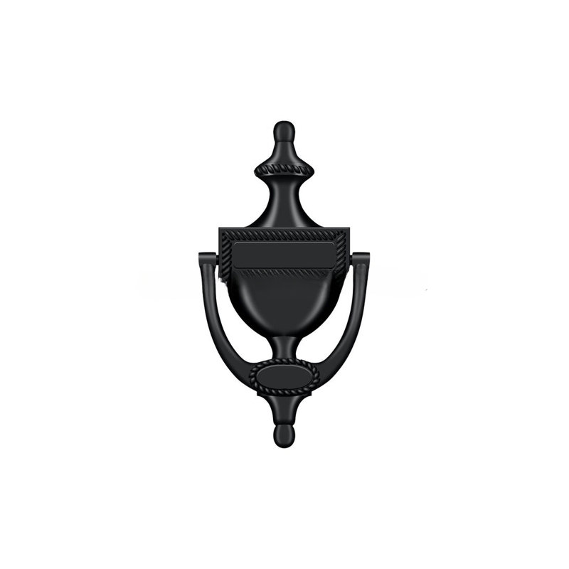 Victorian Brass Door Knocker, Black