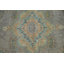 Tapis unique en laine noué à la main de style années 1960 de 9 pi 1 po x 12 pi 10 po gris anthracite