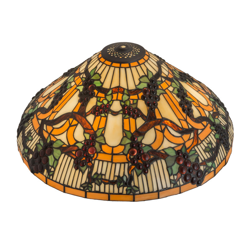 Jeweled Grape 9'' H Glass Empire Lamp Shade