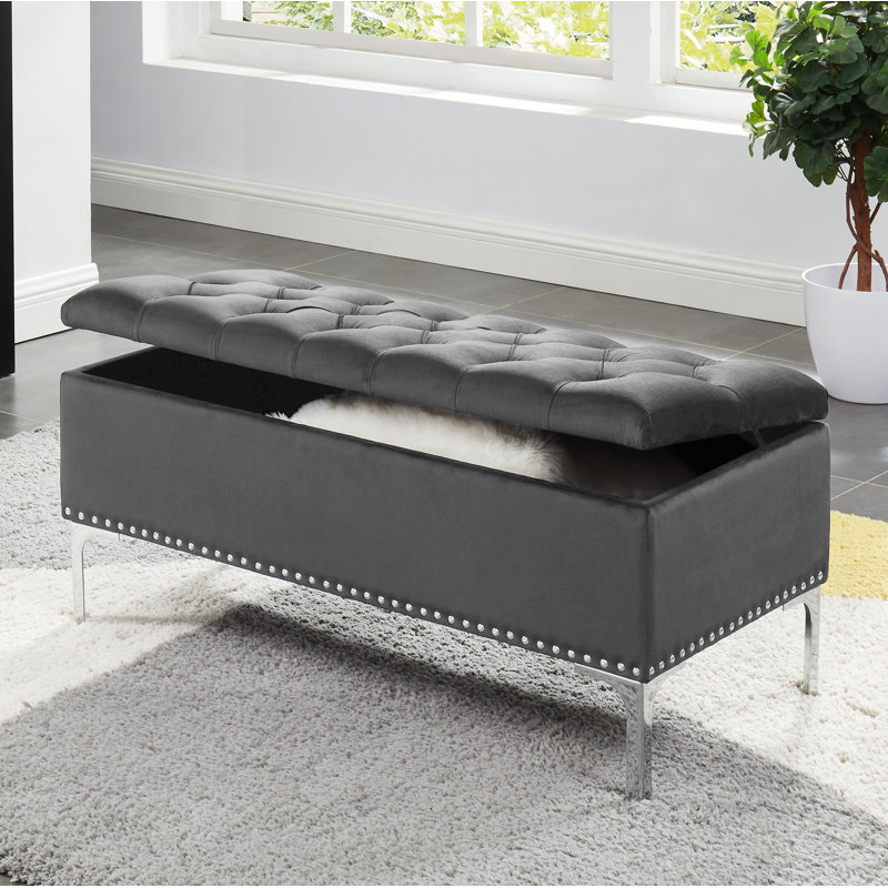 Banc de rangement Carmel Barrie, Gris