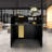 35.43'' W Rectangle Modern Wood Reception Desk With Open Shelvings