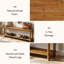 Banc d'entrée en bois massif de 160 cm (63 po), banc de rangement pour chaussures de style champêtre avec 4 pieds robustes pour l'entrée
