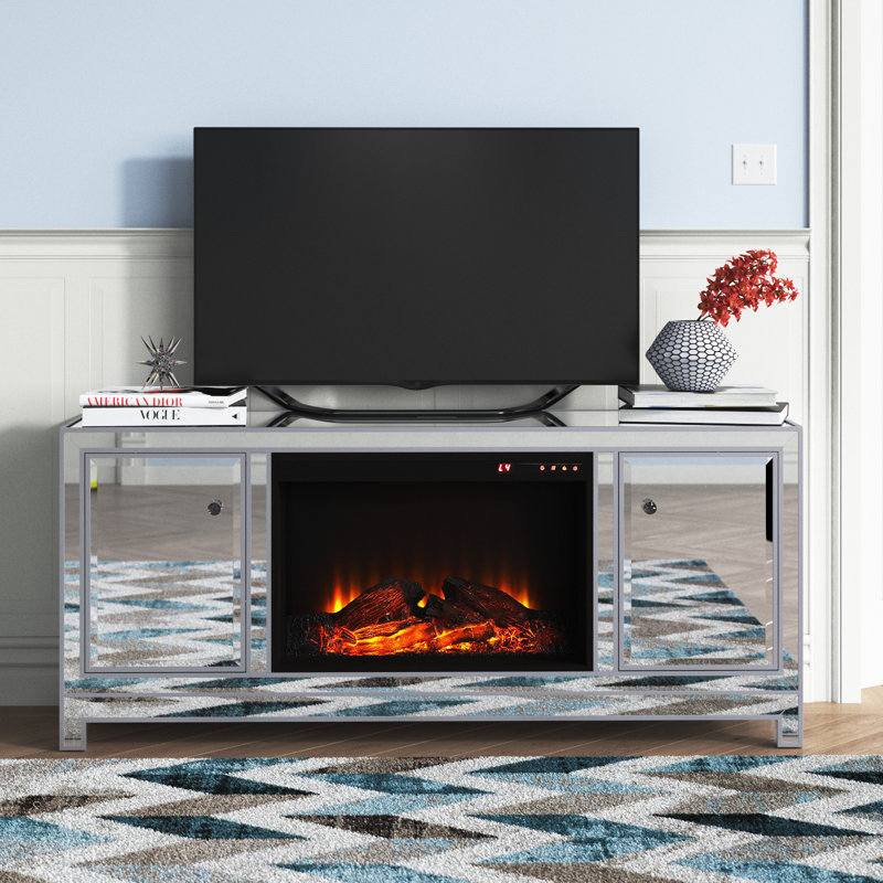 Kyro TV Stand for TVs up to 70" with Fireplace Included