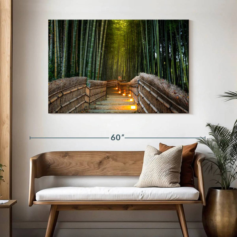 Sebbie Tranquil Arashiyama Bamboo Forest, 32" H x 48" W