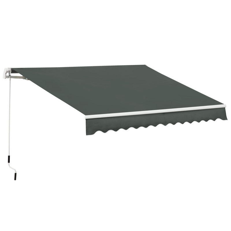 Dongguan Xiyite Trading Co., Ltd. 350 cm W x 250 cm D Polyester Door / Window Awning, Gray