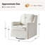 Chaise berçante pivotante en duvet et mélange de coussins 30 po Lillie-400842025