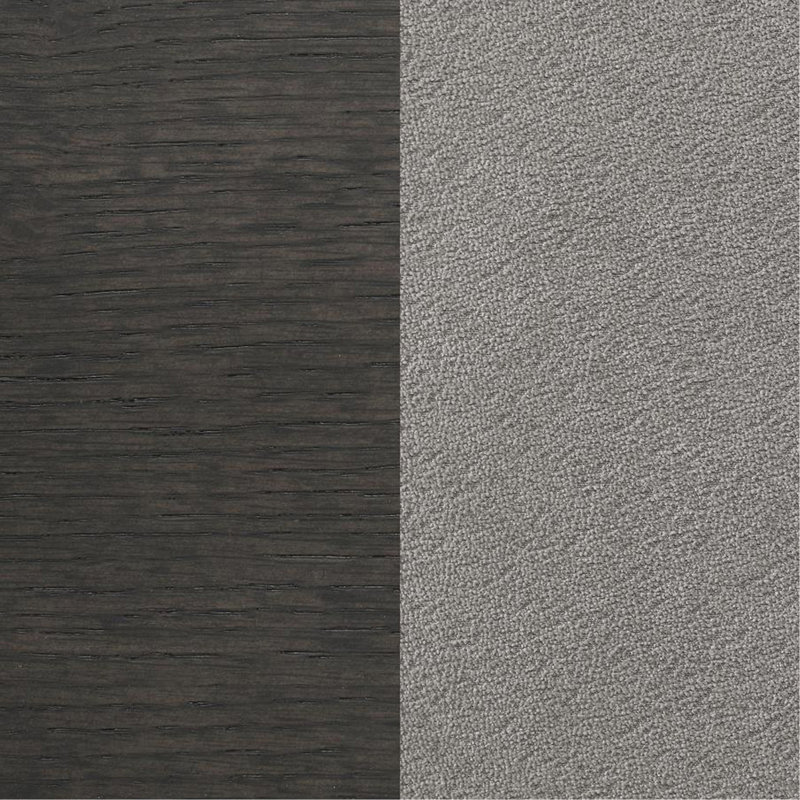 Ensemble de 2 chaises de salle à manger avec siège rembourré en tissu, gris foncé