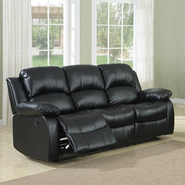 Kitsco Burden 83'' Faux Leather Reclining Sofa & Reviews