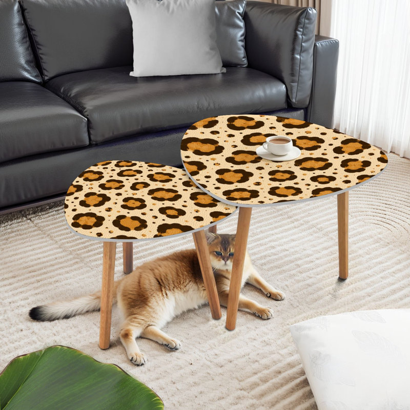 Ensemble de 2 tables basses gigognes Triangle