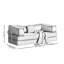 Canapé modulaire convertible de style rétro