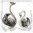 2 Pieces Swan Statues Sculpture Souvenir Gift Ceramic Statue Decoration Decoration-149846188