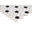Carreau de mosaïque en porcelaine mate 10 po x 11 po Monarch Hexagon
