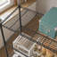 Étagère grillagée à 3 niveaux avec roulettes, support de rangement réglable en métal pour petits espaces, organisateur de rangement robuste pour garde-manger, cuisine, garage, salle de lavage, acier au carbone-129948192-129948193