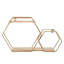 Étagère hexagonale à 2 niveaux Perdomo