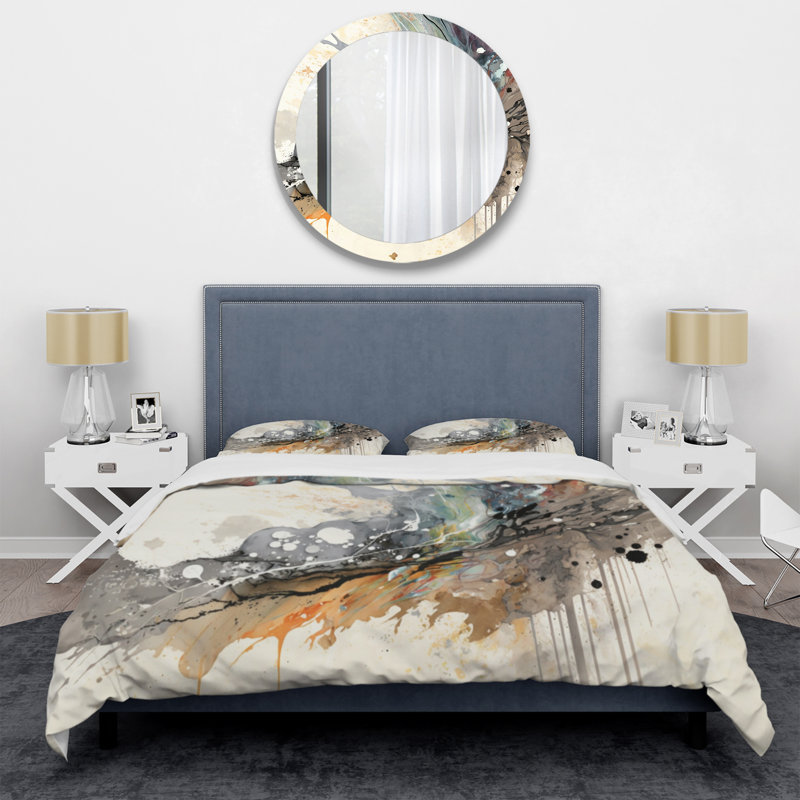 Ensemble de housse de couette en microfibre / polyester Jazz Rhythms In Shades Of Grey III Bedding