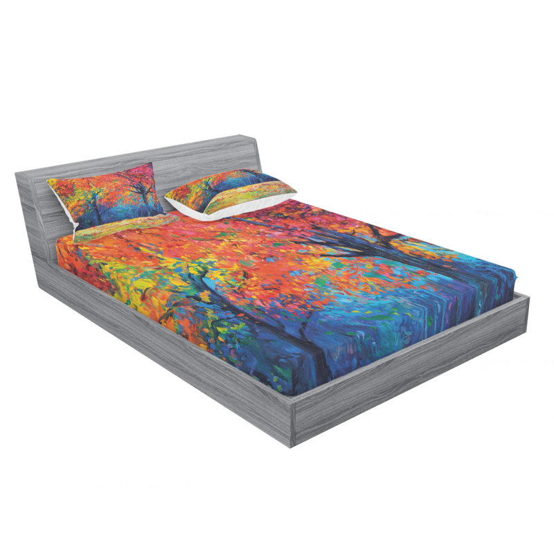 Microfiber Sheet Set, Queen Sheet Set with Fitted Sheet