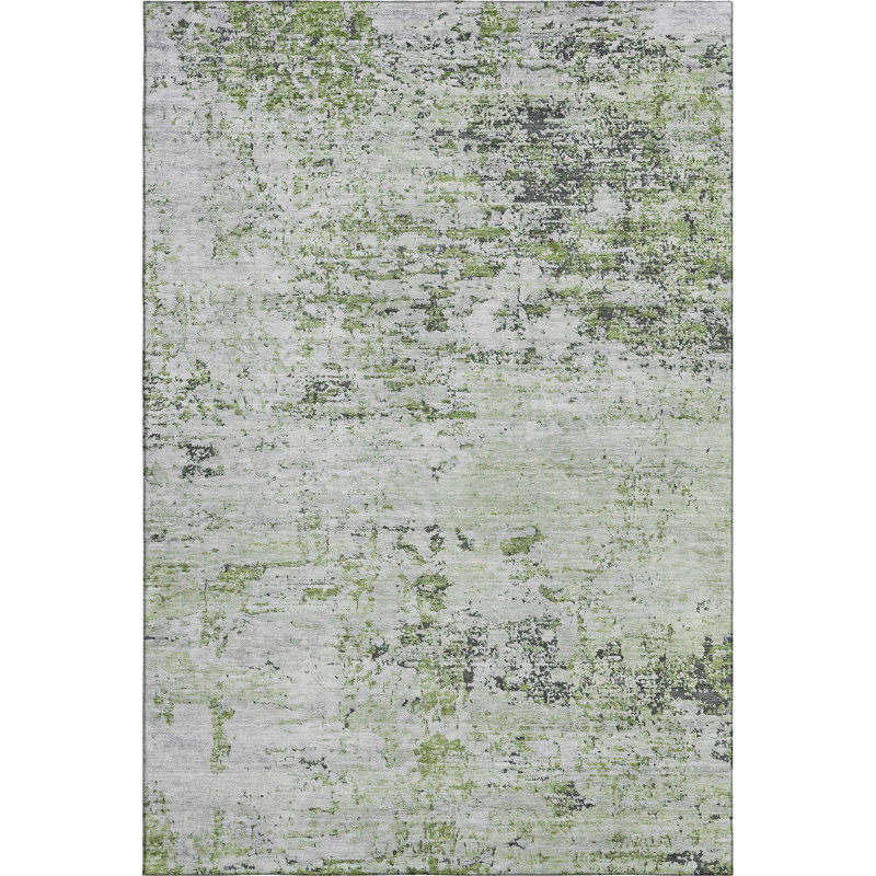 Tapis moderne de qualité supérieure lavable à la machine AMF1723, Rectangle 10 pi x 14 pi