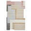 Jenny From The Block Geometric Area Rug in Brown/Blue/Pink-47839354