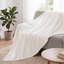 1 PC Twin Blanket, Micro- herringbone White