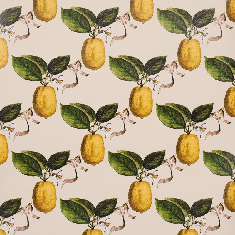 Schumacher x Johnson Hartig Le Citron Wallpaper, Natural