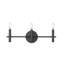 Meuble-lavabo 3 lumières Obyrne - noir mat