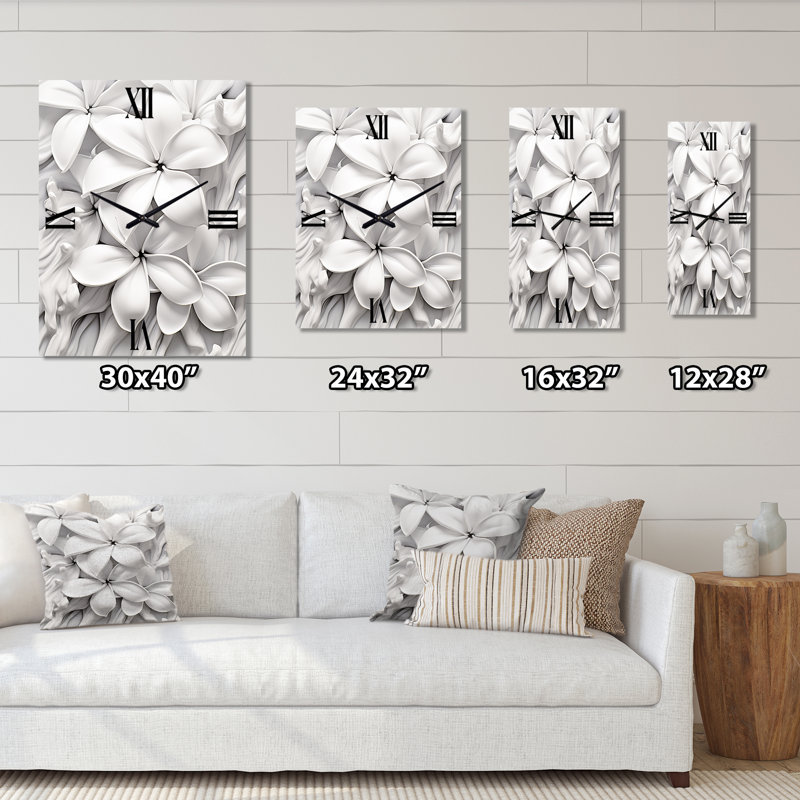Horloge murale Darijan - Plumeria, Grand