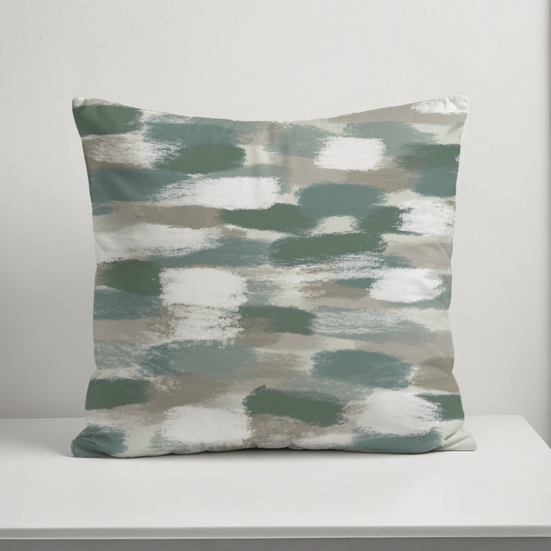  Housse et insert de coussin d'extérieur carré Brushstroke, Vert