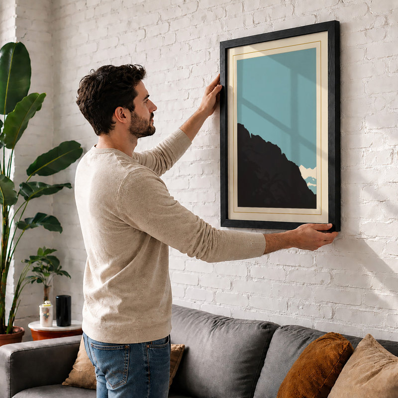 Mountain Horizon Minimalist - Print, Unframed, A2 - 59.4 x 42.0 cm