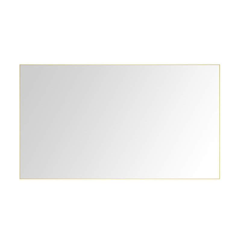Miroir de salle de bain 84 x 48 po avec cadre en aluminium (miroir inclus seulement), 48 po x 84 po, Or brossé