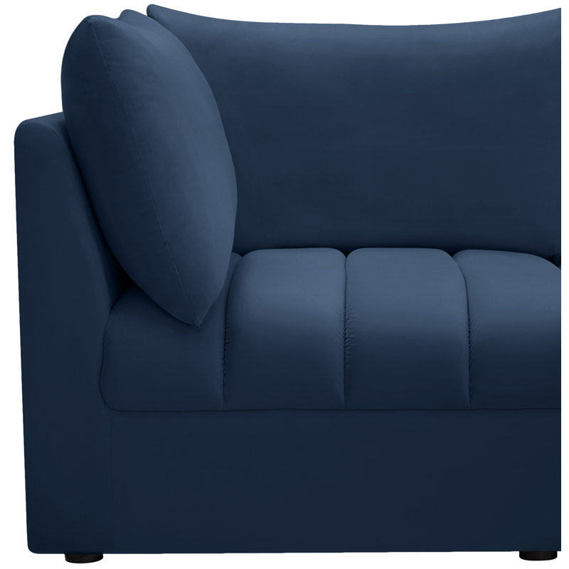 Canapé modulaire Ensoll, Velours bleu marine