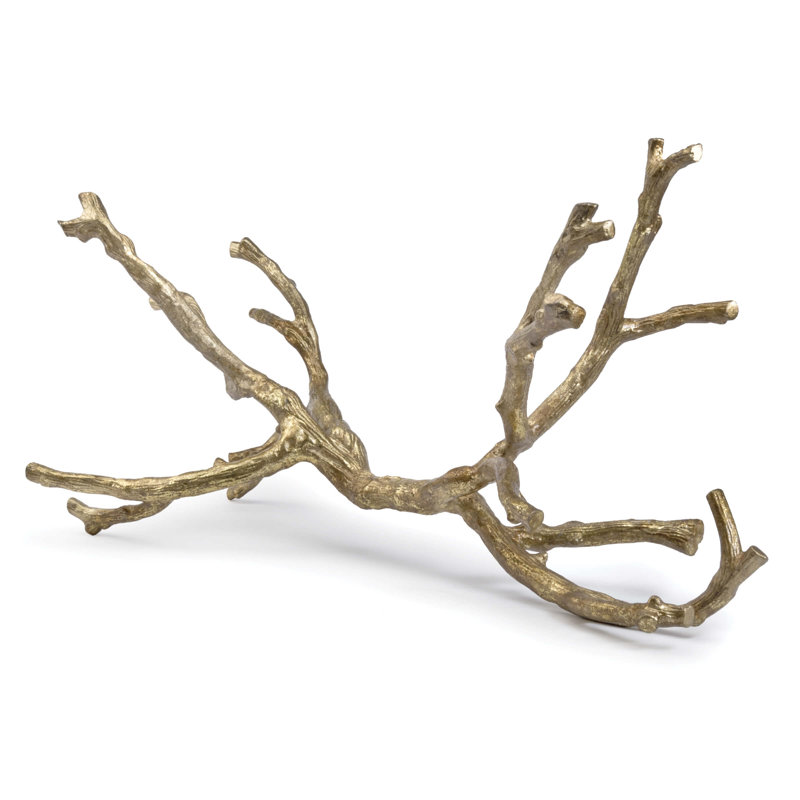 Gold Aluminum Branch Accent Object